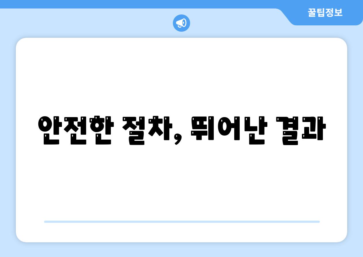 안전한 절차, 뛰어난 결과