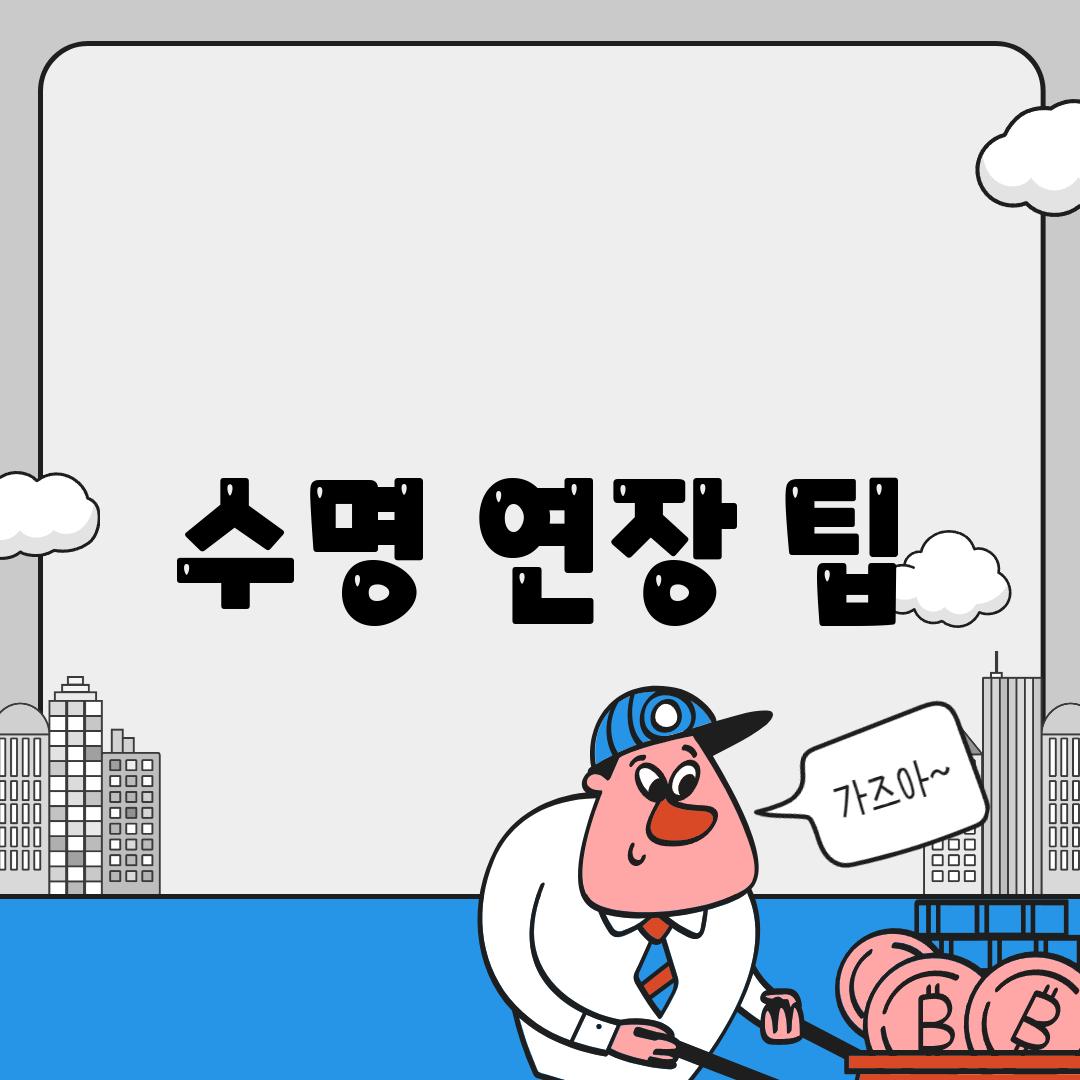 수명 연장 팁