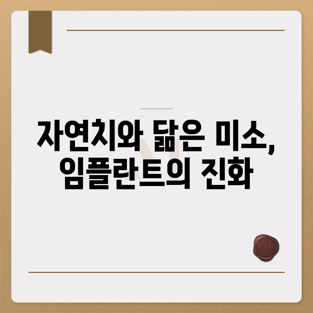 자연치와 닮은 미소, 임플란트의 진화