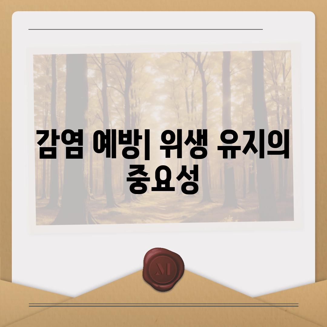 감염 예방| 위생 유지의 중요성