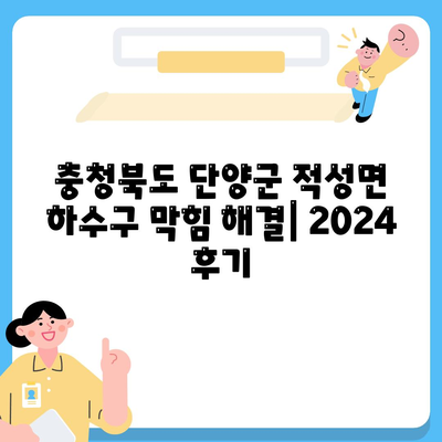 충청북도 단양군 적성면 하수구막힘 | 가격 | 비용 | 기름제거 | 싱크대 | 변기 | 세면대 | 역류 | 냄새차단 | 2024 후기