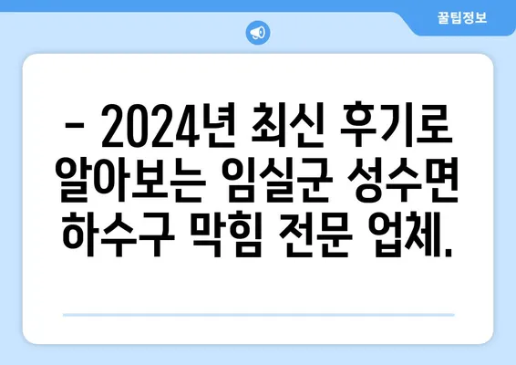 전라북도 임실군 성수면 하수구막힘 | 가격 | 비용 | 기름제거 | 싱크대 | 변기 | 세면대 | 역류 | 냄새차단 | 2024 후기