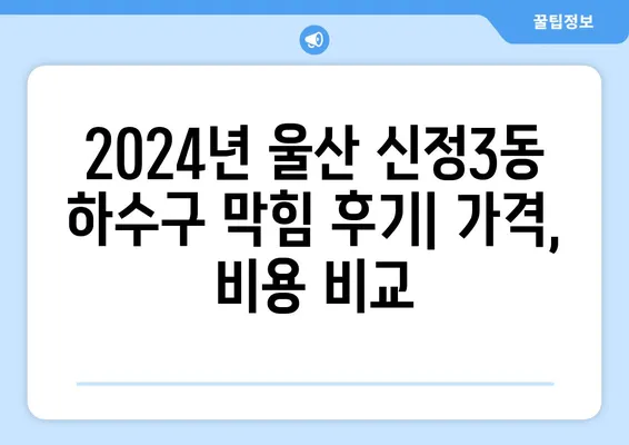 울산시 남구 신정3동 하수구막힘 | 가격 | 비용 | 기름제거 | 싱크대 | 변기 | 세면대 | 역류 | 냄새차단 | 2024 후기