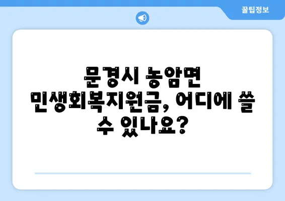 경상북도 문경시 농암면 민생회복지원금 | 신청 | 신청방법 | 대상 | 지급일 | 사용처 | 전국민 | 이재명 | 2024