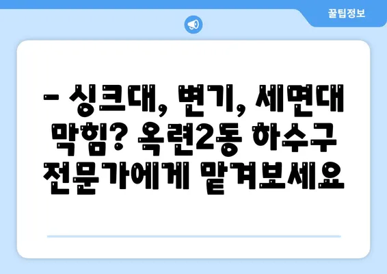 인천시 연수구 옥련2동 하수구막힘 | 가격 | 비용 | 기름제거 | 싱크대 | 변기 | 세면대 | 역류 | 냄새차단 | 2024 후기