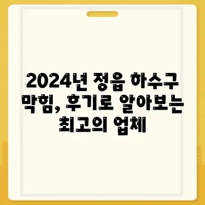 전라북도 정읍시 옹동면 하수구막힘 | 가격 | 비용 | 기름제거 | 싱크대 | 변기 | 세면대 | 역류 | 냄새차단 | 2024 후기