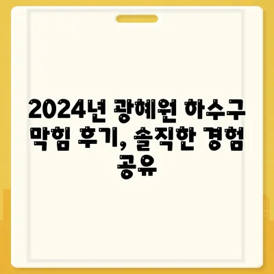 충청북도 진천군 광혜원면 하수구막힘 | 가격 | 비용 | 기름제거 | 싱크대 | 변기 | 세면대 | 역류 | 냄새차단 | 2024 후기