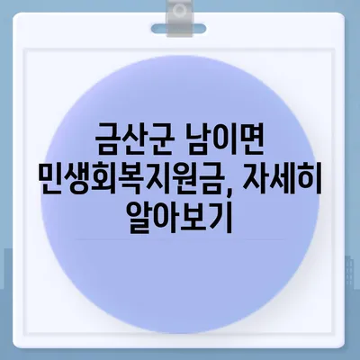 충청남도 금산군 남이면 민생회복지원금 | 신청 | 신청방법 | 대상 | 지급일 | 사용처 | 전국민 | 이재명 | 2024