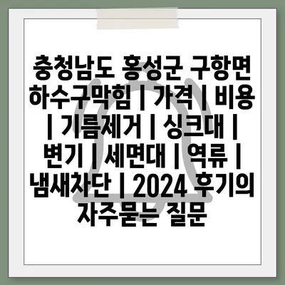 충청남도 홍성군 구항면 하수구막힘 | 가격 | 비용 | 기름제거 | 싱크대 | 변기 | 세면대 | 역류 | 냄새차단 | 2024 후기