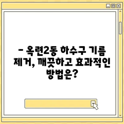 인천시 연수구 옥련2동 하수구막힘 | 가격 | 비용 | 기름제거 | 싱크대 | 변기 | 세면대 | 역류 | 냄새차단 | 2024 후기