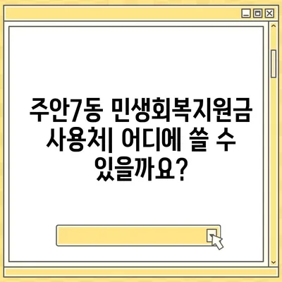 인천시 미추홀구 주안7동 민생회복지원금 | 신청 | 신청방법 | 대상 | 지급일 | 사용처 | 전국민 | 이재명 | 2024