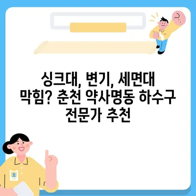 강원도 춘천시 약사명동 하수구막힘 | 가격 | 비용 | 기름제거 | 싱크대 | 변기 | 세면대 | 역류 | 냄새차단 | 2024 후기