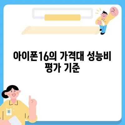 아이폰16 가격 대비 성능비