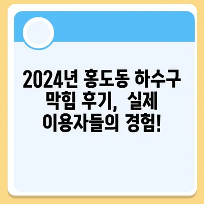 대전시 동구 홍도동 하수구막힘 | 가격 | 비용 | 기름제거 | 싱크대 | 변기 | 세면대 | 역류 | 냄새차단 | 2024 후기