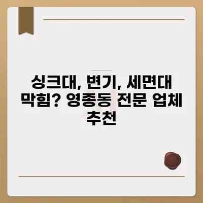 인천시 중구 영종동 하수구막힘 | 가격 | 비용 | 기름제거 | 싱크대 | 변기 | 세면대 | 역류 | 냄새차단 | 2024 후기