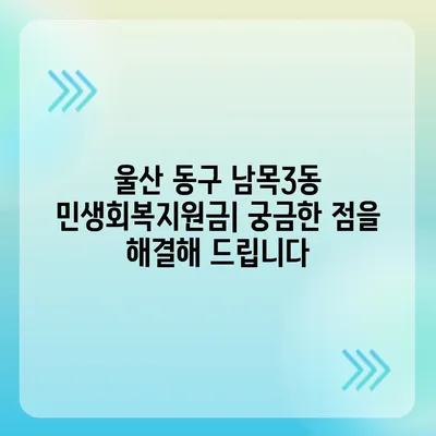 울산시 동구 남목3동 민생회복지원금 | 신청 | 신청방법 | 대상 | 지급일 | 사용처 | 전국민 | 이재명 | 2024