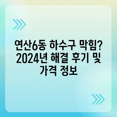 부산시 연제구 연산6동 하수구막힘 | 가격 | 비용 | 기름제거 | 싱크대 | 변기 | 세면대 | 역류 | 냄새차단 | 2024 후기