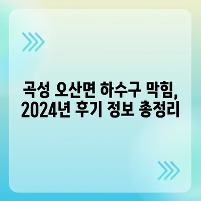 전라남도 곡성군 오산면 하수구막힘 | 가격 | 비용 | 기름제거 | 싱크대 | 변기 | 세면대 | 역류 | 냄새차단 | 2024 후기