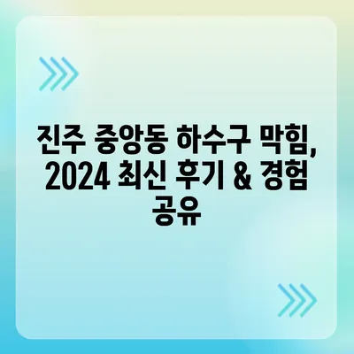 경상남도 진주시 중앙동 하수구막힘 | 가격 | 비용 | 기름제거 | 싱크대 | 변기 | 세면대 | 역류 | 냄새차단 | 2024 후기