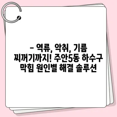 인천시 미추홀구 주안5동 하수구막힘 | 가격 | 비용 | 기름제거 | 싱크대 | 변기 | 세면대 | 역류 | 냄새차단 | 2024 후기