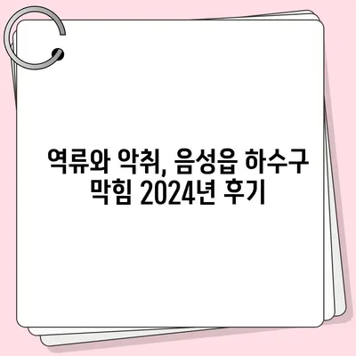 충청북도 음성군 음성읍 하수구막힘 | 가격 | 비용 | 기름제거 | 싱크대 | 변기 | 세면대 | 역류 | 냄새차단 | 2024 후기