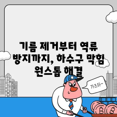 전라북도 정읍시 옹동면 하수구막힘 | 가격 | 비용 | 기름제거 | 싱크대 | 변기 | 세면대 | 역류 | 냄새차단 | 2024 후기