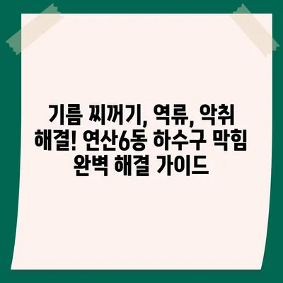 부산시 연제구 연산6동 하수구막힘 | 가격 | 비용 | 기름제거 | 싱크대 | 변기 | 세면대 | 역류 | 냄새차단 | 2024 후기