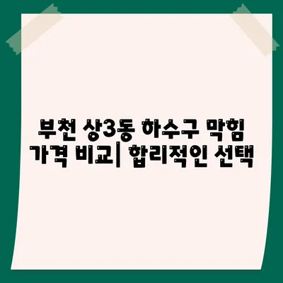 경기도 부천시 상3동 하수구막힘 | 가격 | 비용 | 기름제거 | 싱크대 | 변기 | 세면대 | 역류 | 냄새차단 | 2024 후기