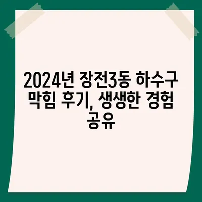 부산시 금정구 장전3동 하수구막힘 | 가격 | 비용 | 기름제거 | 싱크대 | 변기 | 세면대 | 역류 | 냄새차단 | 2024 후기