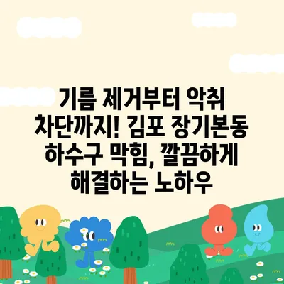 경기도 김포시 장기본동 하수구막힘 | 가격 | 비용 | 기름제거 | 싱크대 | 변기 | 세면대 | 역류 | 냄새차단 | 2024 후기