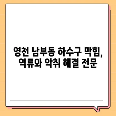 경상북도 영천시 남부동 하수구막힘 | 가격 | 비용 | 기름제거 | 싱크대 | 변기 | 세면대 | 역류 | 냄새차단 | 2024 후기