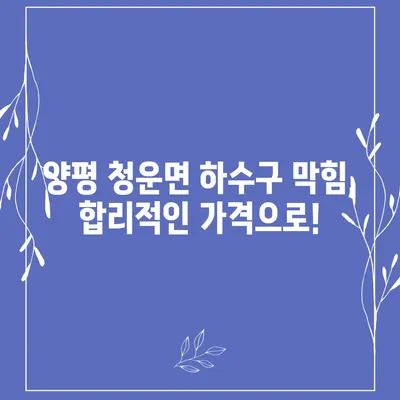 경기도 양평군 청운면 하수구막힘 | 가격 | 비용 | 기름제거 | 싱크대 | 변기 | 세면대 | 역류 | 냄새차단 | 2024 후기