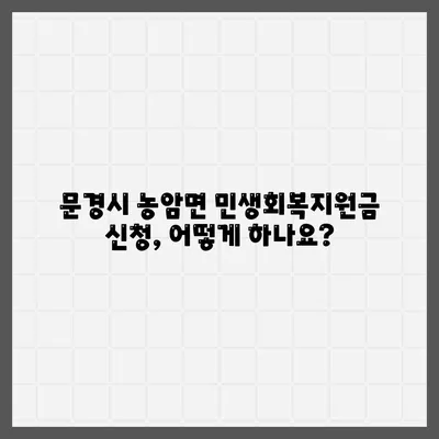 경상북도 문경시 농암면 민생회복지원금 | 신청 | 신청방법 | 대상 | 지급일 | 사용처 | 전국민 | 이재명 | 2024