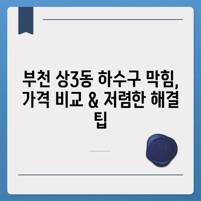 경기도 부천시 상3동 하수구막힘 | 가격 | 비용 | 기름제거 | 싱크대 | 변기 | 세면대 | 역류 | 냄새차단 | 2024 후기