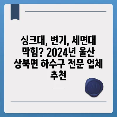 울산시 울주군 상북면 하수구막힘 | 가격 | 비용 | 기름제거 | 싱크대 | 변기 | 세면대 | 역류 | 냄새차단 | 2024 후기