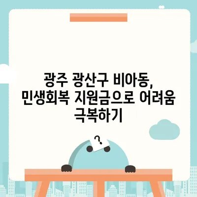 광주시 광산구 비아동 민생회복지원금 | 신청 | 신청방법 | 대상 | 지급일 | 사용처 | 전국민 | 이재명 | 2024