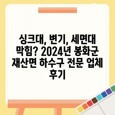 경상북도 봉화군 재산면 하수구막힘 | 가격 | 비용 | 기름제거 | 싱크대 | 변기 | 세면대 | 역류 | 냄새차단 | 2024 후기