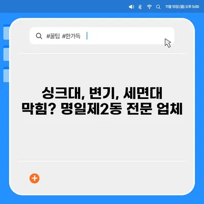 서울시 강동구 명일제2동 하수구막힘 | 가격 | 비용 | 기름제거 | 싱크대 | 변기 | 세면대 | 역류 | 냄새차단 | 2024 후기