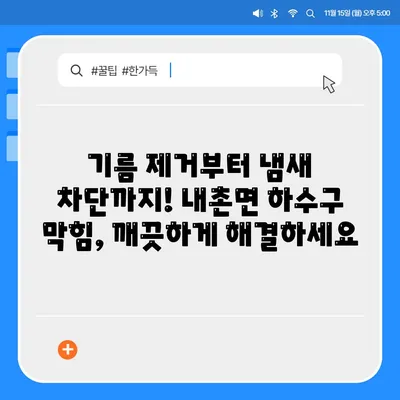 강원도 홍천군 내촌면 하수구막힘 | 가격 | 비용 | 기름제거 | 싱크대 | 변기 | 세면대 | 역류 | 냄새차단 | 2024 후기