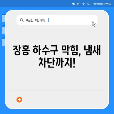 전라남도 장흥군 장흥읍 하수구막힘 | 가격 | 비용 | 기름제거 | 싱크대 | 변기 | 세면대 | 역류 | 냄새차단 | 2024 후기