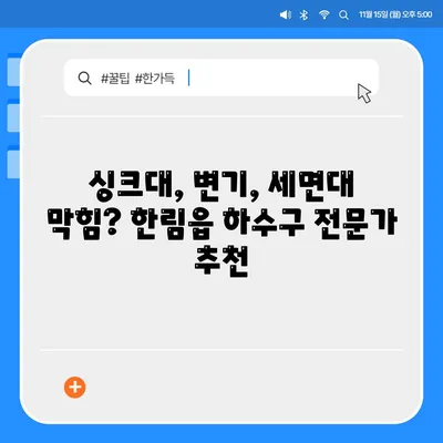 제주도 제주시 한림읍 하수구막힘 | 가격 | 비용 | 기름제거 | 싱크대 | 변기 | 세면대 | 역류 | 냄새차단 | 2024 후기