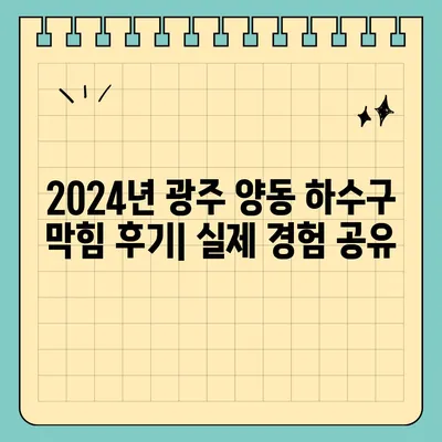 광주시 서구 양동 하수구막힘 | 가격 | 비용 | 기름제거 | 싱크대 | 변기 | 세면대 | 역류 | 냄새차단 | 2024 후기