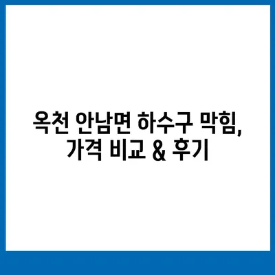 충청북도 옥천군 안남면 하수구막힘 | 가격 | 비용 | 기름제거 | 싱크대 | 변기 | 세면대 | 역류 | 냄새차단 | 2024 후기