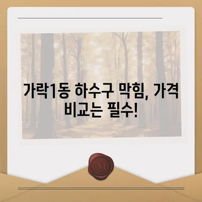 서울시 송파구 가락1동 하수구막힘 | 가격 | 비용 | 기름제거 | 싱크대 | 변기 | 세면대 | 역류 | 냄새차단 | 2024 후기