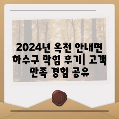 충청북도 옥천군 안내면 하수구막힘 | 가격 | 비용 | 기름제거 | 싱크대 | 변기 | 세면대 | 역류 | 냄새차단 | 2024 후기