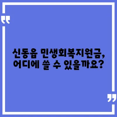 강원도 정선군 신동읍 민생회복지원금 | 신청 | 신청방법 | 대상 | 지급일 | 사용처 | 전국민 | 이재명 | 2024