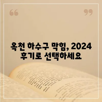 충청북도 옥천군 옥천읍 하수구막힘 | 가격 | 비용 | 기름제거 | 싱크대 | 변기 | 세면대 | 역류 | 냄새차단 | 2024 후기