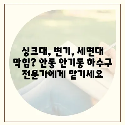 경상북도 안동시 안기동 하수구막힘 | 가격 | 비용 | 기름제거 | 싱크대 | 변기 | 세면대 | 역류 | 냄새차단 | 2024 후기