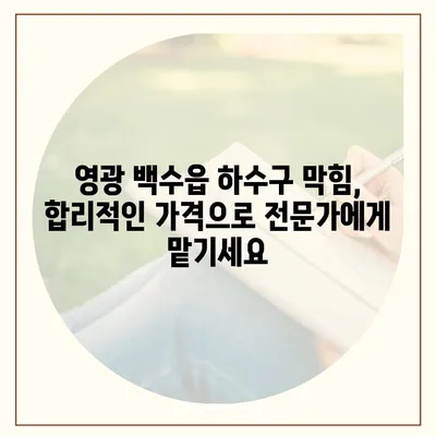 전라남도 영광군 백수읍 하수구막힘 | 가격 | 비용 | 기름제거 | 싱크대 | 변기 | 세면대 | 역류 | 냄새차단 | 2024 후기