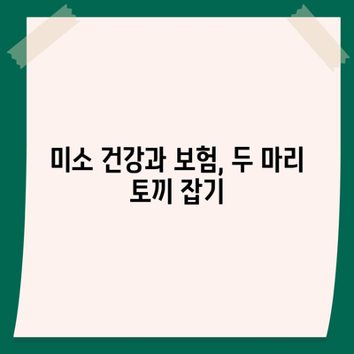 미용 치과 보험 가입으로 미소 건강 유지 강조